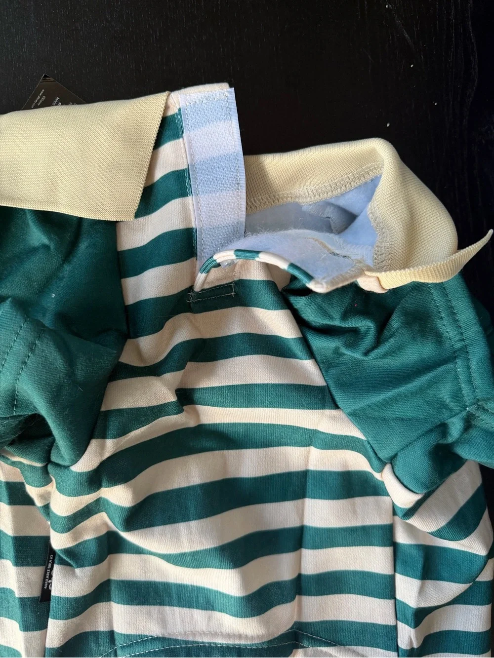Disney Mickey Mouse Pet Shirt XL Green Striped Dog Tee